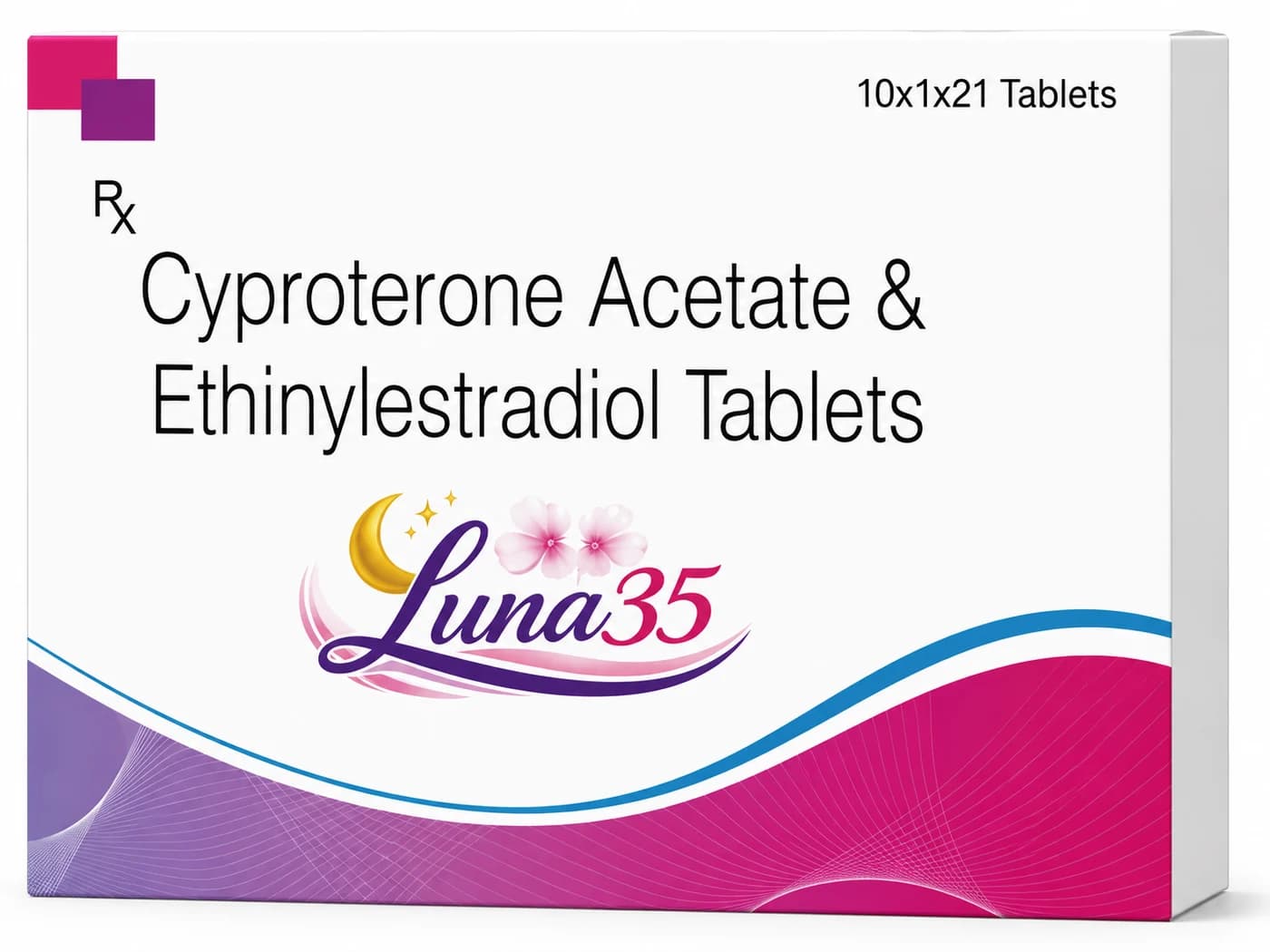 Luna 35 carton — Cyproterone Acetate and Ethinylestradiol Tablets, 10 x 1 x 21 tablets
